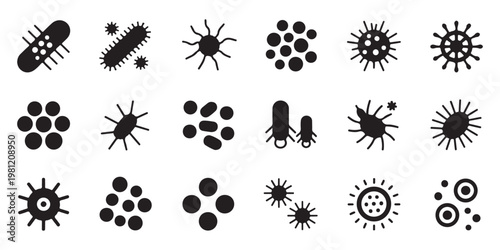Comprehensive Set of Microorganism and Pathogen Icons for Medical Research