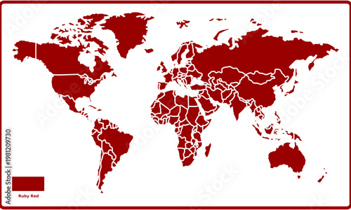 World Map Vector Editable Template for Business Use.