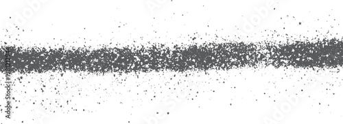 Grey speckled spray paint texture on white background