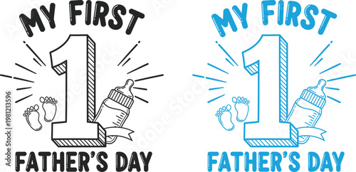 Celebrating my first father's day heartwarming design for new dads and special father's day gifts