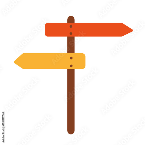  wooden arrow direction road signs set isolated on white background. cartoon simple vector illustration