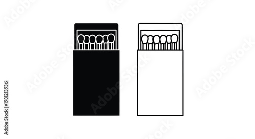 Two matchboxes one dark and one light in striking silhouette