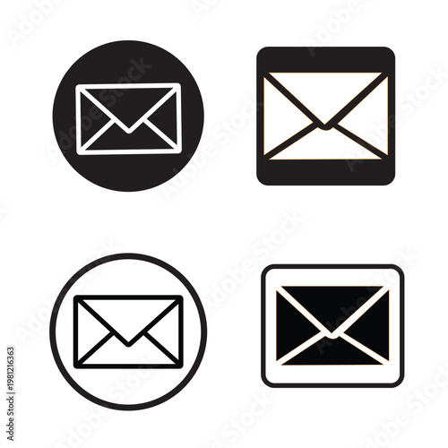 email icon set,Mail icon, network, receive icon