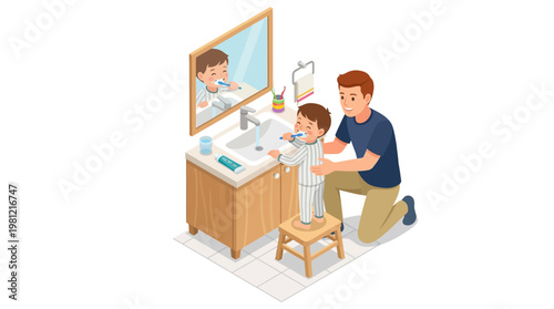Dentist Examining Young Boy Patient.