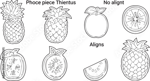 Phoce piece thientus: a comparison of aligned and non-aligned patterns Vector