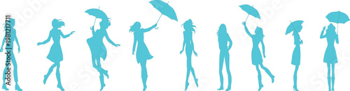 set of women fashion design and vector illustration