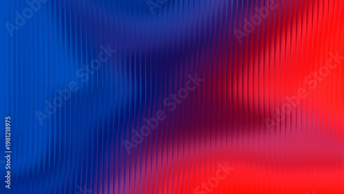 Schilderij op canvas Red and blue textured gradient with vertical lines creating a Memorial Day backg