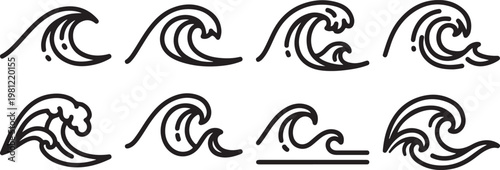 Abstract art featuring continuous looped lines in grayscale Vector