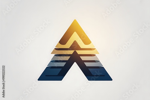 Modern abstract letter A logo design with gradient colors