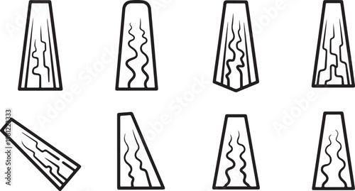 Minimalist line art of human figures in various dynamic poses Vector