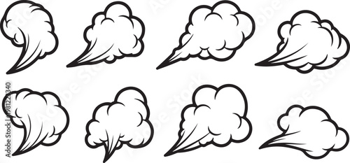 Sketch of various animal heads showing different facial expressions Vector