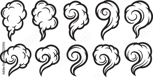 Abstract thought bubbles arranged in a grid pattern Vector