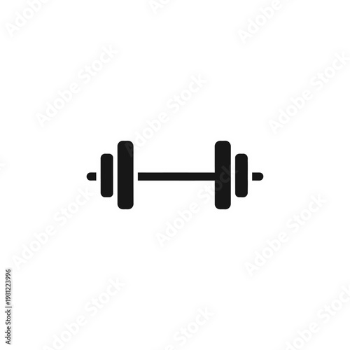 Black dumbbell weight training equipment.