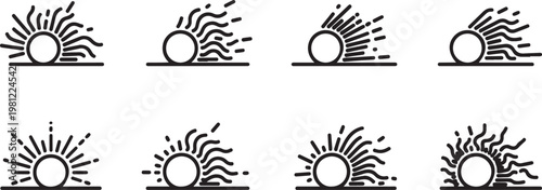 A collection of eight different handwritten signature styles Vector