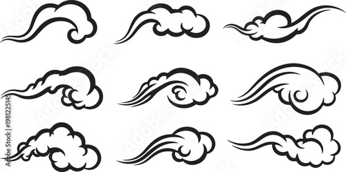 Abstract sketch of human faces in various emotive expressions and profiles Vector