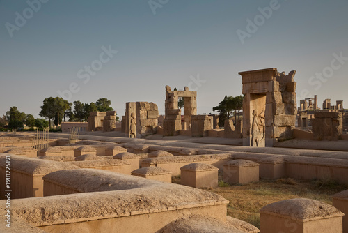 Ruins of ancient persia city Persepolis in Iran