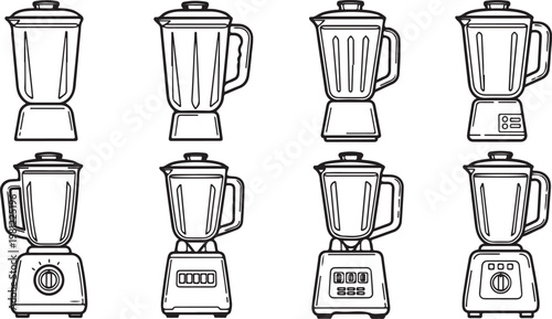 Vintage style coffee grinders on a wooden stand with metal cups Vector