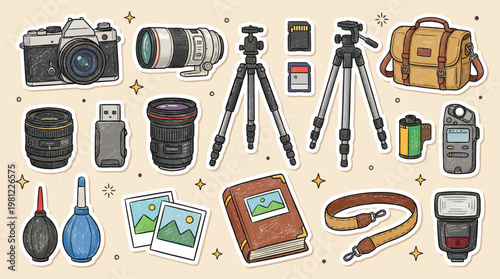 Photography Equipment Objects Collection