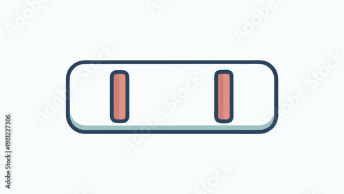 Positive pregnancy test result with two distinct lines on a white background, symbolizing new life and family planning