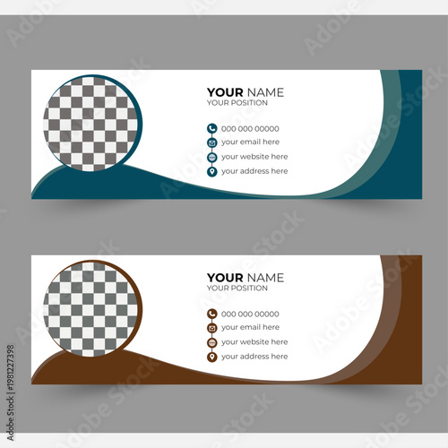Modern and email signature or email footer template.
