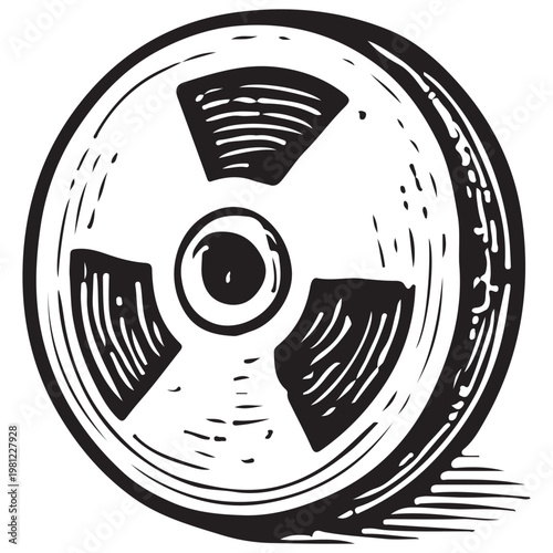 Reel Tape Audio Recording Vintage Sound Media Analog Music Equipment Illustration