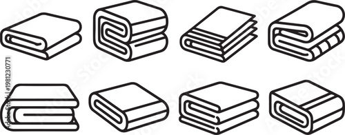 Step-by-step illustrations of various folding and wrapping techniques Vector