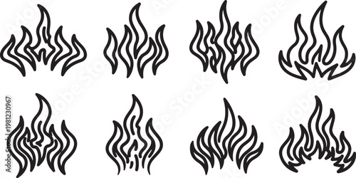 Artistic abstract black ink brushstrokes on a white background Vector