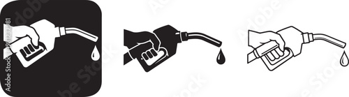 Gas station fuel pump flat icon.