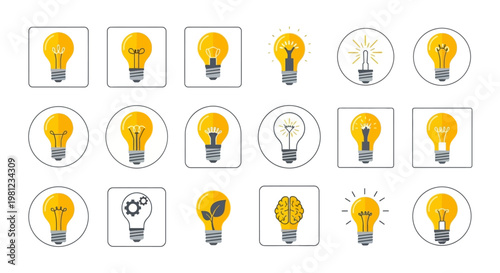 Light Bulb Ideas Concept Illustration.