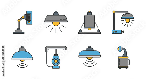 Industrial lamps and lighting equipment.