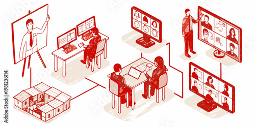 Modern workplace connectivity remote collaboration and integrated digital technologies