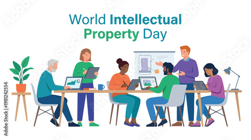 vector people celebrating intellectual property day 4