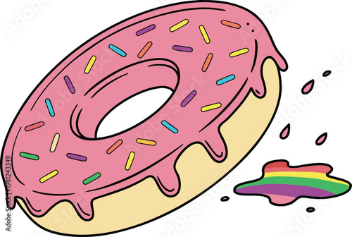 Single Sweet Donut Food Item. Glazed Donut Isolated Food Object. Fresh Donut Round Bakery Treat. Single Donut Dessert Food Element. Sweet Donut Bakery Snack Item. Isolated Donut Sugary Food Treat.