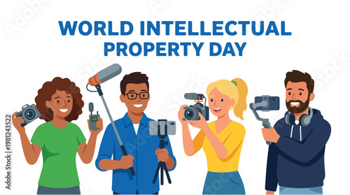 vector people celebrating intellectual property day 2