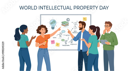 vector people celebrating intellectual property day 3
