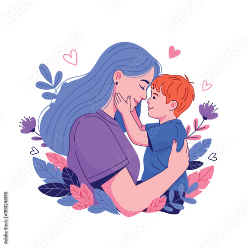 Couple in love embracing with heart-shaped balloon and flowers embrace