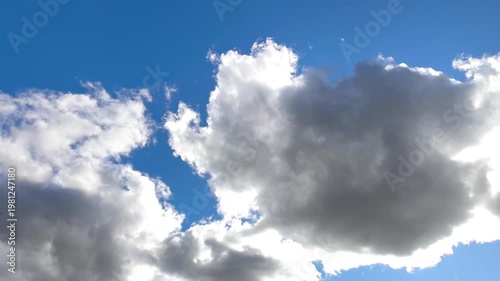 Dark and beautiful cumulonimbus moving in the sky