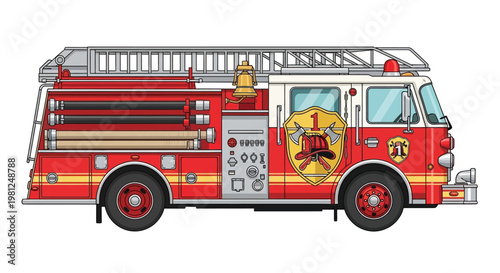Fire Truck Emergency Response Vehicle.