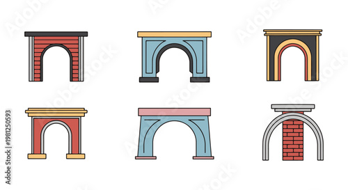 Arch support Line art vector minimal modern abstract