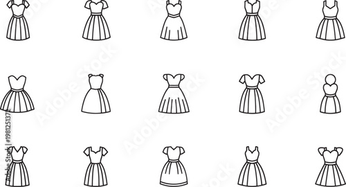 Black and white of 15 diverse women in various poses and outfits fashion