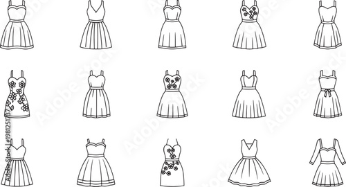 Black and white of women in dresses with floral and polka dot patterns women dresses floral pattern