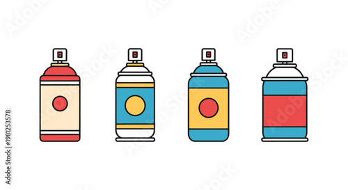 Bear spray Line art vector simple abstract design illustration