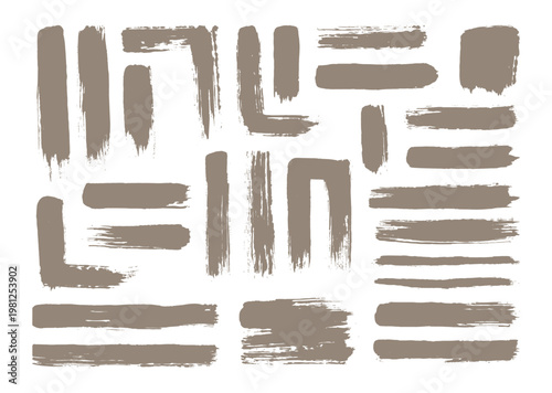 Abstract brushstrokes a collection of textured brown and beige paint swatches