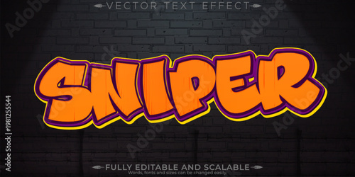 Graffiti text effect, editable spray and street text style