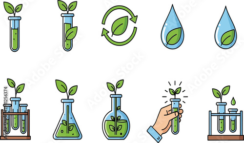 Illustrated process of plant tissue culture and propagation techniques Vector