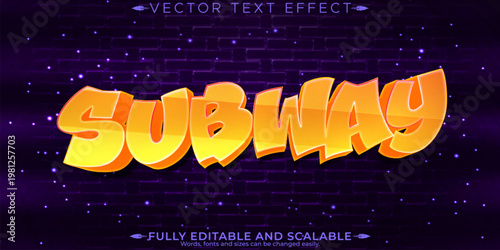 Graffiti text effect, editable spray and street text style