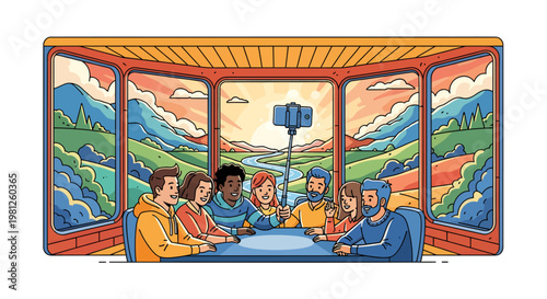 Last Supper Diverse Group Sharing Meal Together
