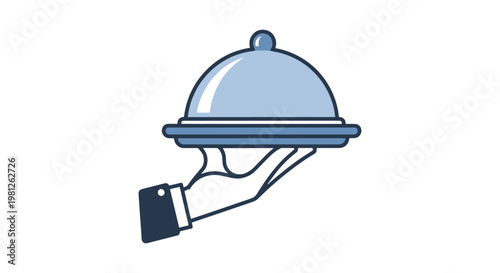 Butler Service Line art vector minimal abstract color