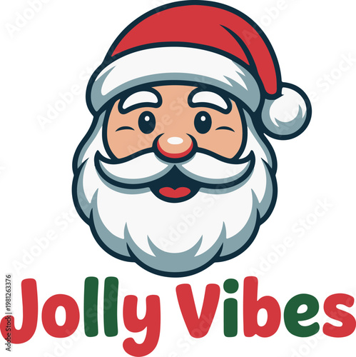 Jolly vibes vector icon design christmas vector icon set