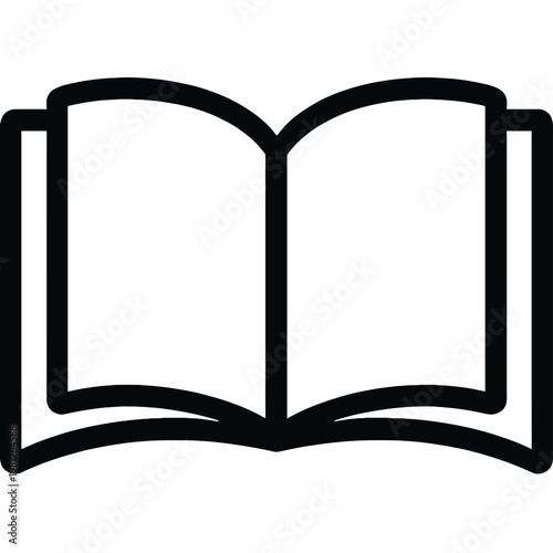 Open book with blank pages isolated on white background vector illustration